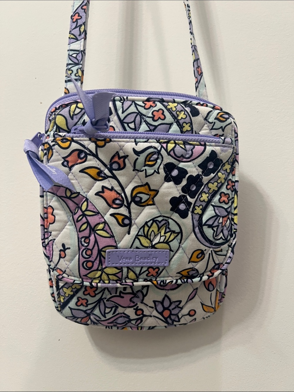Vera Bradley Mini Hipster Crossbody purple MADDALENA PAISLEY SOFT